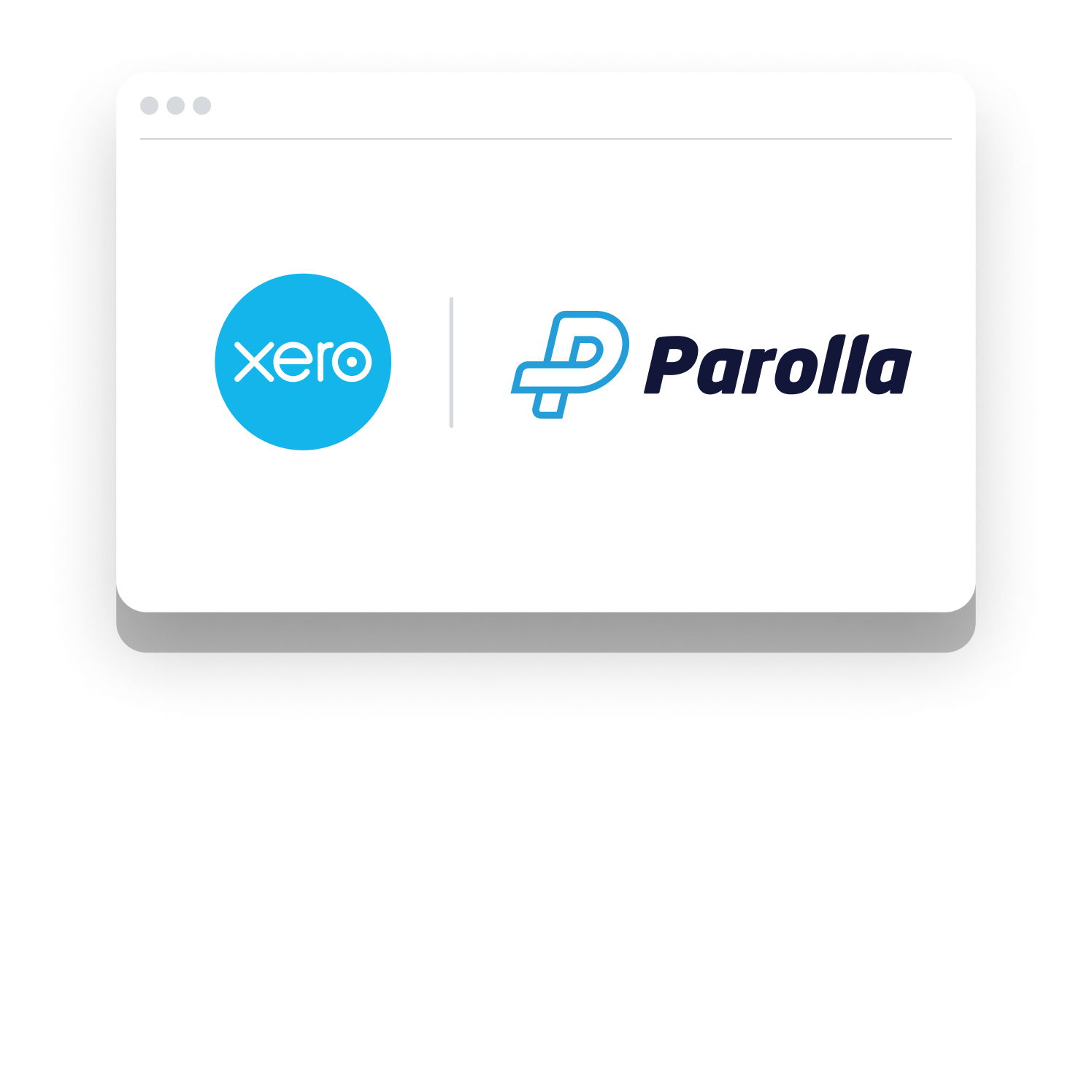 image showing Xero and Payrolla logos